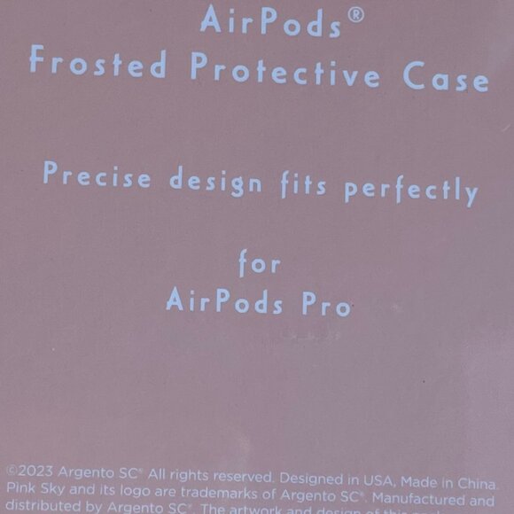 Frosted Floral Silicone Case for Airpods Pro PINK SKY Softshell - Picture 5 of 5